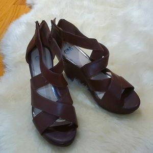 Brown Wedged Heels